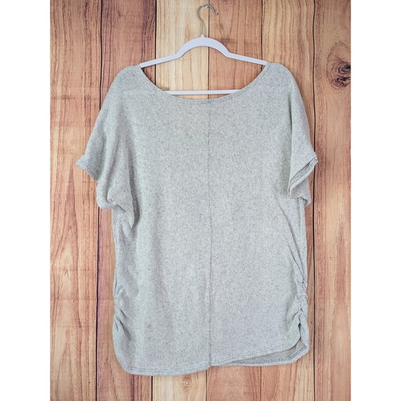 Cloudless Curve Confidence Gray Knit Short Sleeve Top Womens Plus Size 2X - Picture 2 of 7